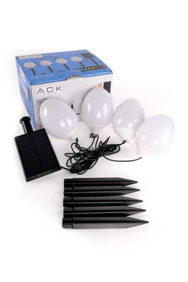 ACK AG60-05891 8W/h Rgb Solar Led Kazıklı Bahçe Armatürü Seti