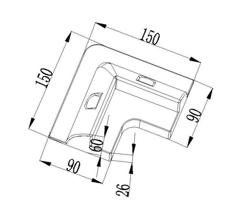 ABS Güneş Paneli Montaj Braket Seti (4 parça)