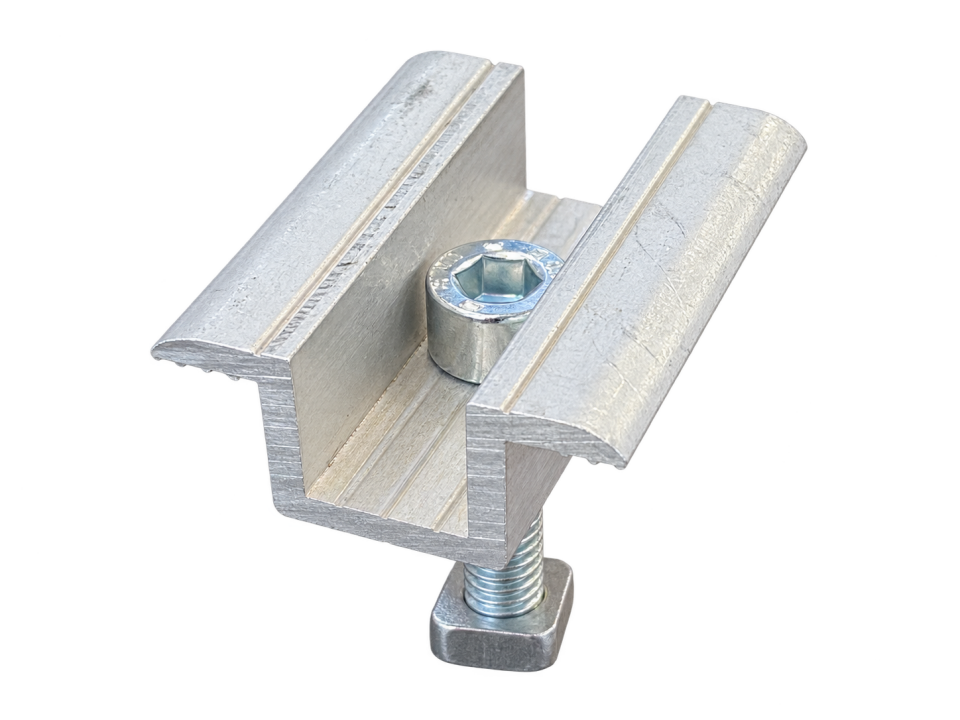 Solarburda Alüminyum Güneş Paneli Orta Tutucu Mid Clamp – 50’li Set