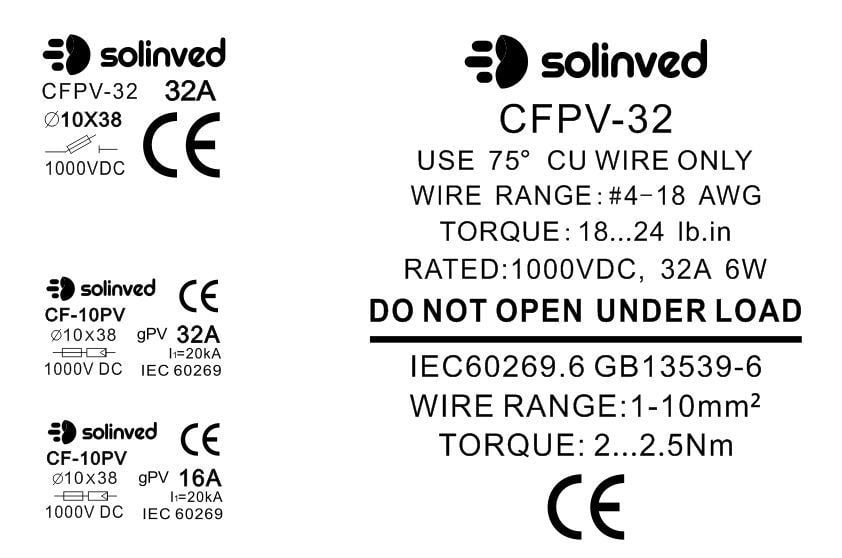 Solinved 32A Solar PV DC Sigorta