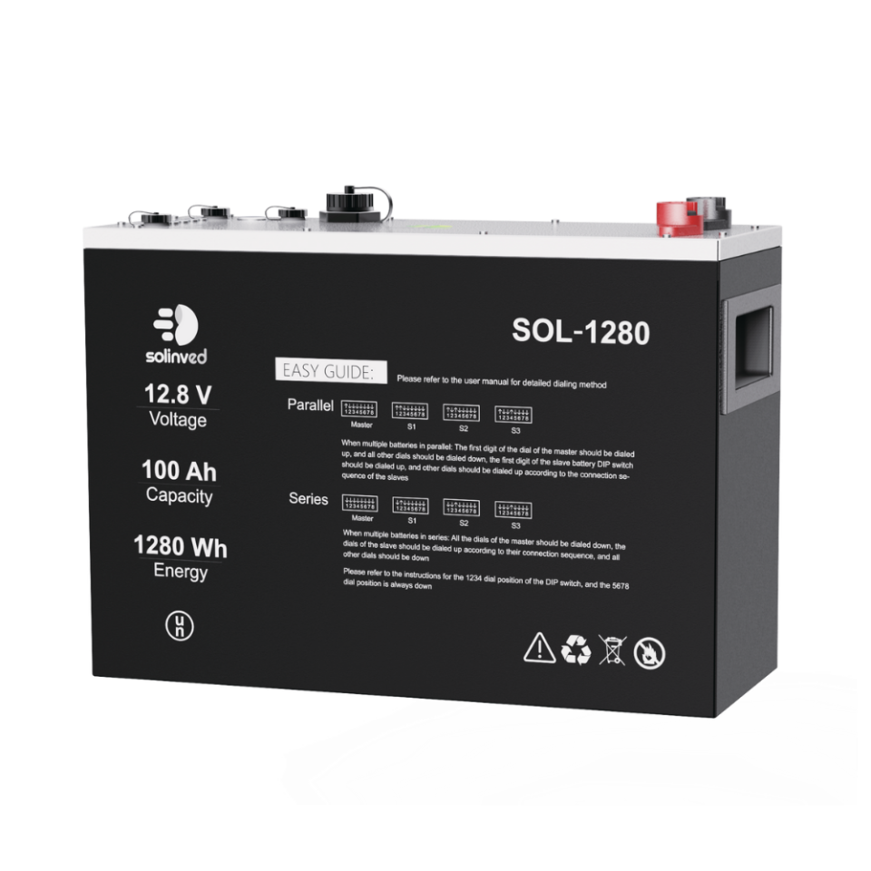 SOLİNVED 12.8 V 100AH LIFEPO4 AKÜ