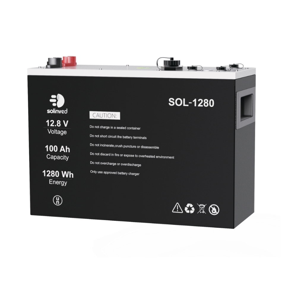 SOLİNVED 12.8 V 100AH LIFEPO4 AKÜ