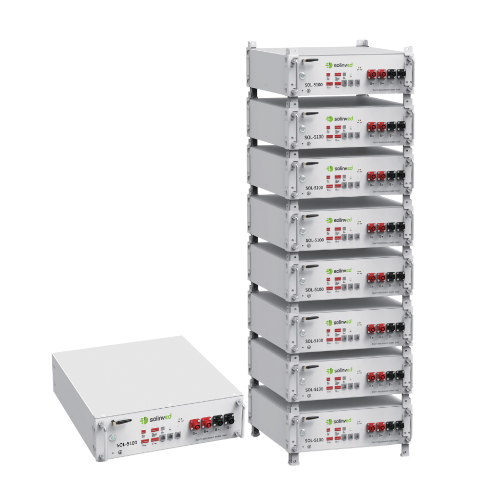 SOLİNVED 51.2V 100Ah Lityum-İyon Batarya (Serilenebilir)