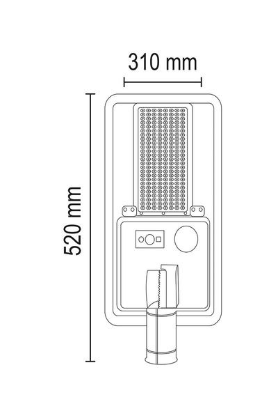 Beyaz Solar Sokak Armatürü 120W 6500K