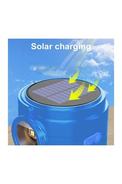Solar Burda 30W 6500K Beyaz Solar Mavi Kamp Lambası