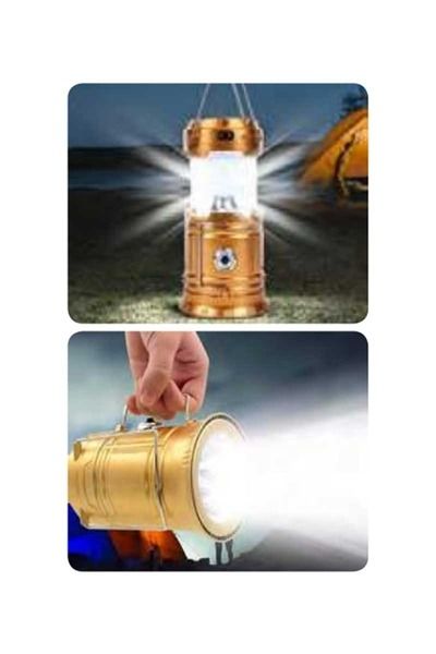 Solar Burda 20W Solar İki Fonksiyonlu Gold Kamp Feneri