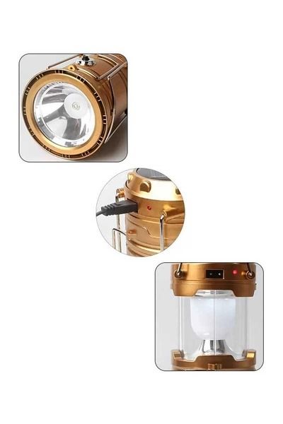 Solar Burda 20W Solar İki Fonksiyonlu Gold Kamp Feneri