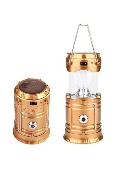 Solar Burda 20W Solar İki Fonksiyonlu Gold Kamp Feneri