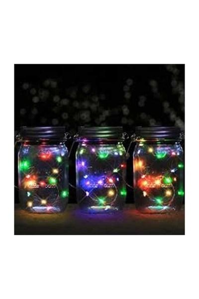 Solar Burda 3W Rgb Solar Peri Ledli Dekoratif Kavanoz