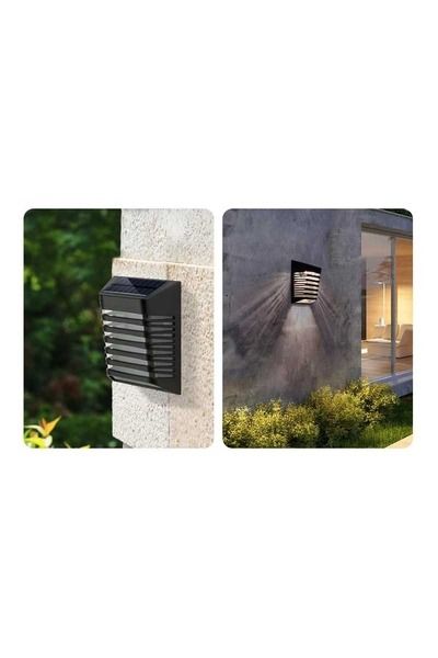 Ack Ag60-09851 90mmx120mmx53mm Ip54 3000k Sıyah Solar Led Cıt Aplık