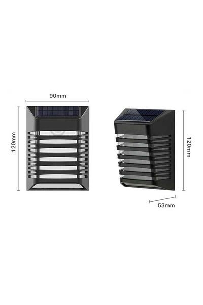 Ack Ag60-09851 90mmx120mmx53mm Ip54 3000k Sıyah Solar Led Cıt Aplık