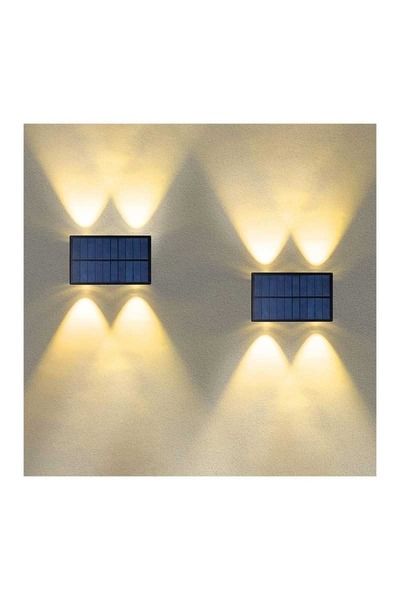 Ack Ag60-09801 142x73x80mm 3000k Cıft Yonlu Sıyah Govde Solar Led Bahce Armaturu