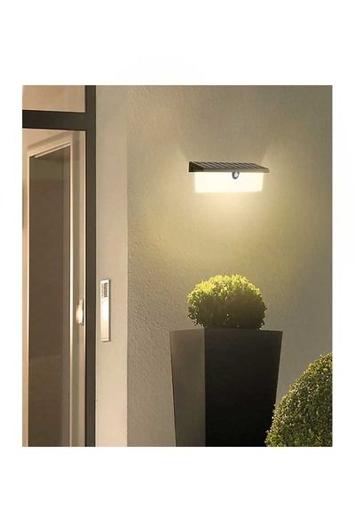 Ack Ag60-03851 211mmx112mmx120mm Dımlı Ip54 Sıyah Solar Led Duvar Aplıgı