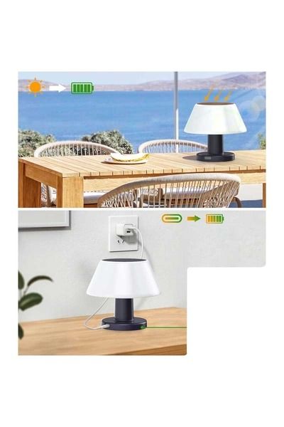 ACK AG60-30801 4000K Ilık Beyaz Çift Yönlü Solar Bahçe Armatürü