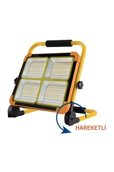 Hareketli Mobil Ayaklı Solar Projektör 200W