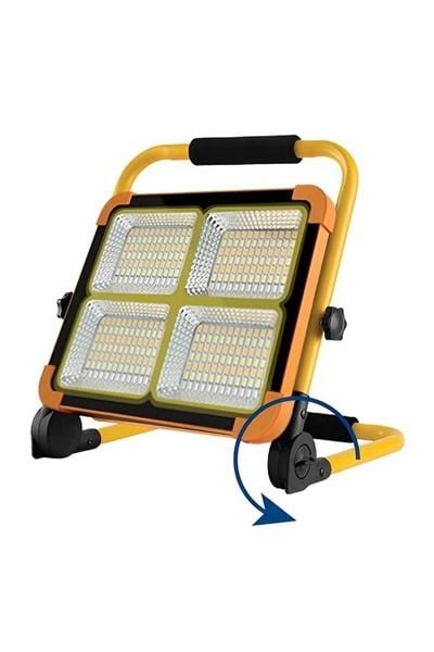 Hareketli Mobil Ayaklı Solar Projektör 200W