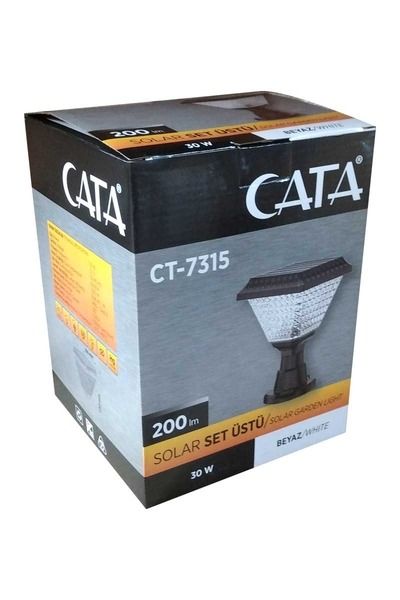 Cata CT-7315 30W 6400K Beyaz Solar Set Üstü Bahçe Armatürü